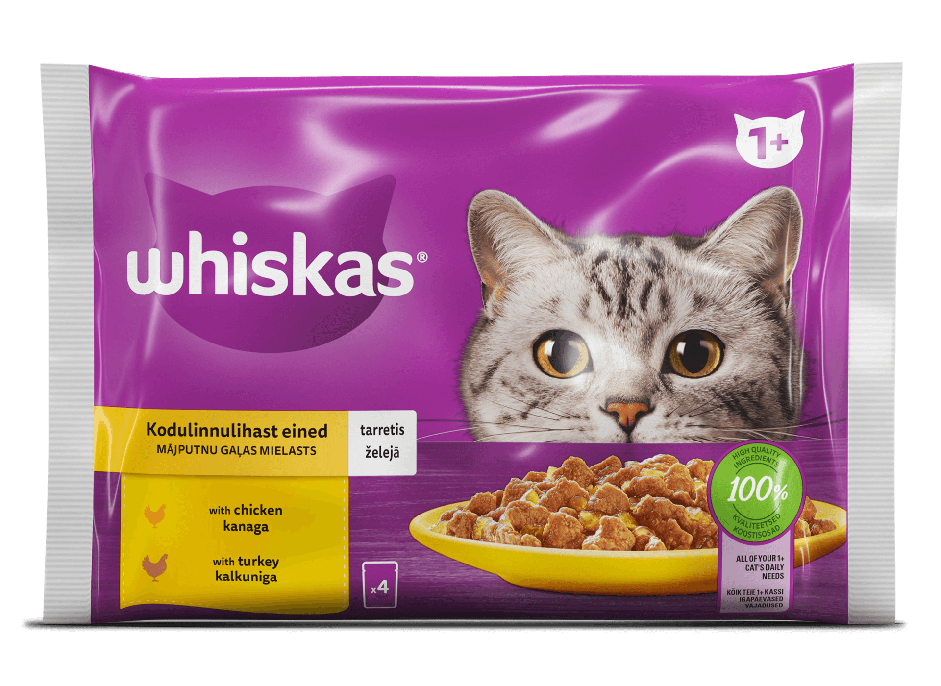 Whiskas Pouch 4-pack Poultry selection